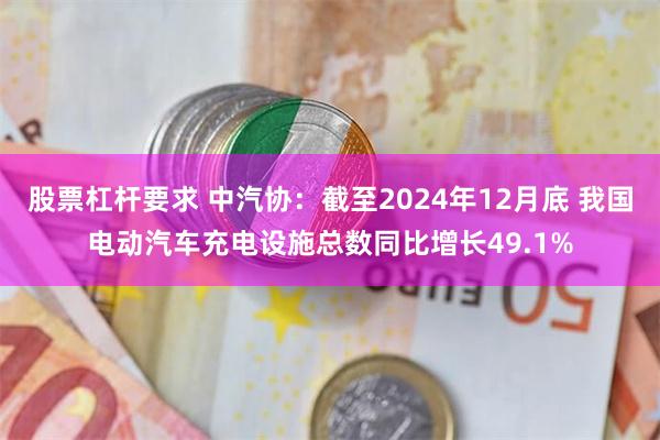 股票杠杆要求 中汽协：截至2024年12月底 我国电动汽车充电设施总数同比增长49.1%